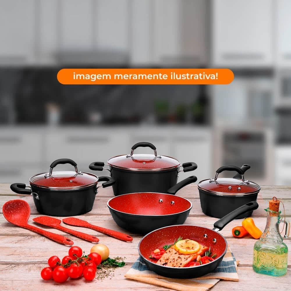 Jogo de Panelas Antiaderente Cerâmica de Indução 8 Peças Bri... - Image 8