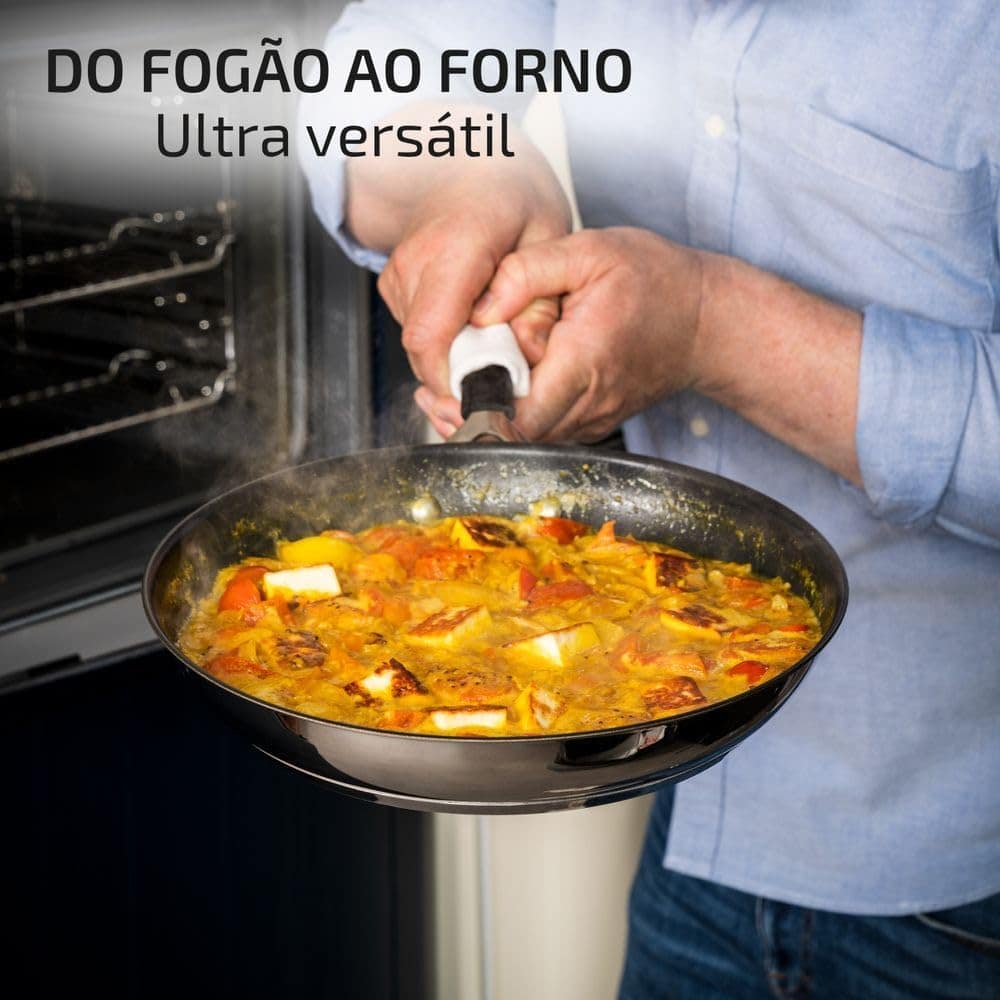 Frigideira Wok Aço Inox Com Indução Tefal Jamie Oliver 28cm - Image 9
