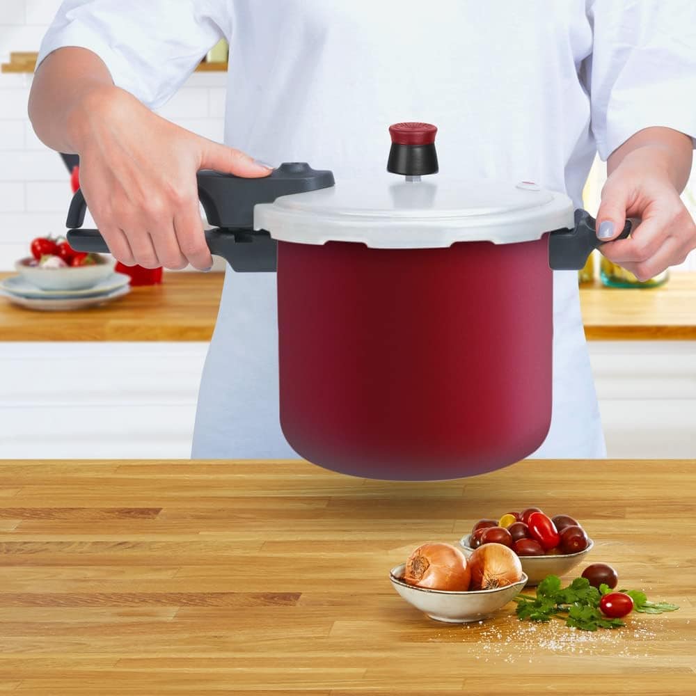 Panela de Pressão 7,6L Rochedo Segura Vermelha Fechamento Ex... - Image 6