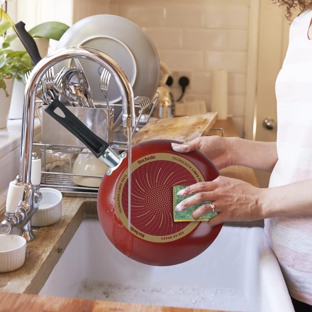 Frigideira Francesa Rochedo Limpa Fácil Vermelho 22cm - Image 11