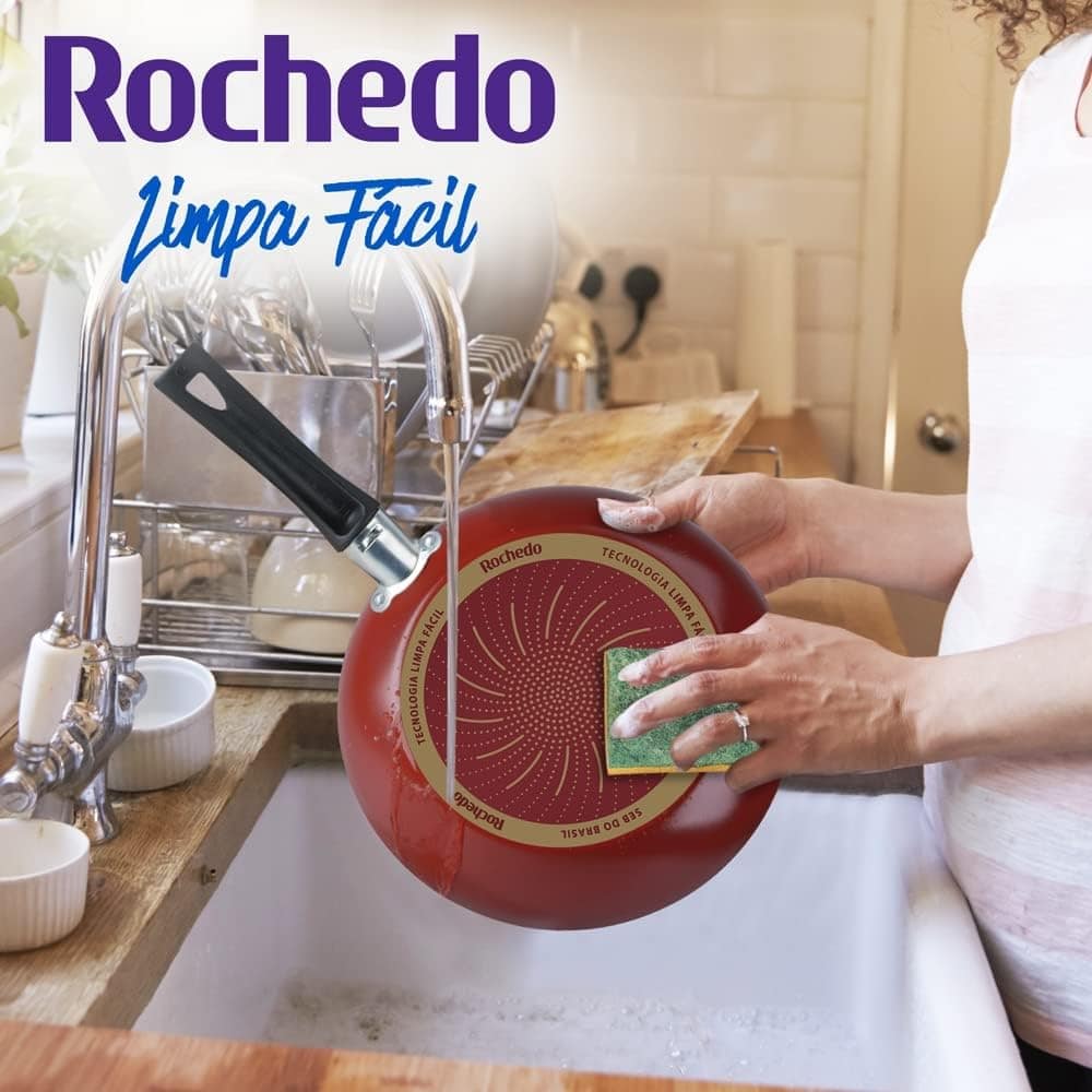 Frigideira Francesa Rochedo Limpa Fácil Vermelho 22cm - Image 12