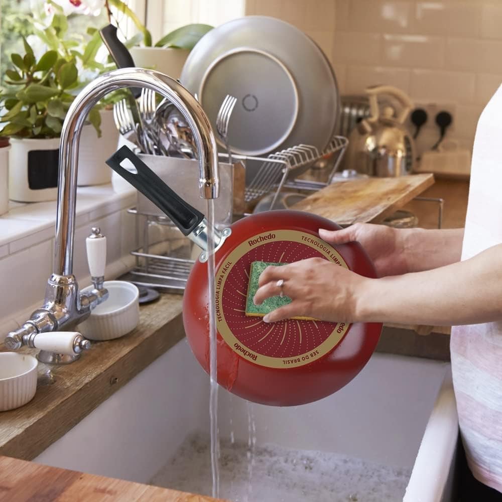 Frigideira Francesa Rochedo Limpa Fácil Vermelho 20cm - Image 9