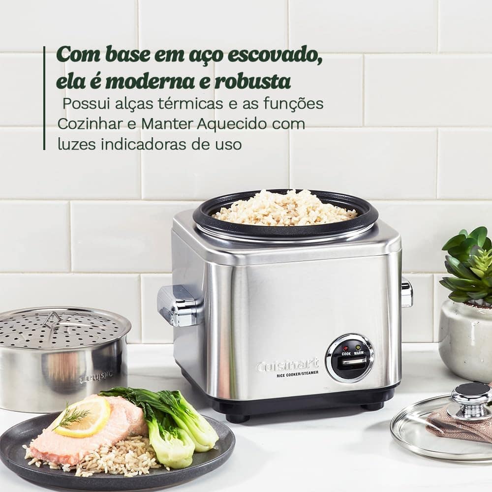 Cuisinart, Panela Elétrica, Inox, Para Arroz, Grãos e Vapor,... - Image 5