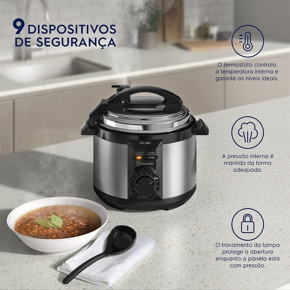 Panela pressão elétrica Electrolux capicade 3L silenciosa se... - Image 6