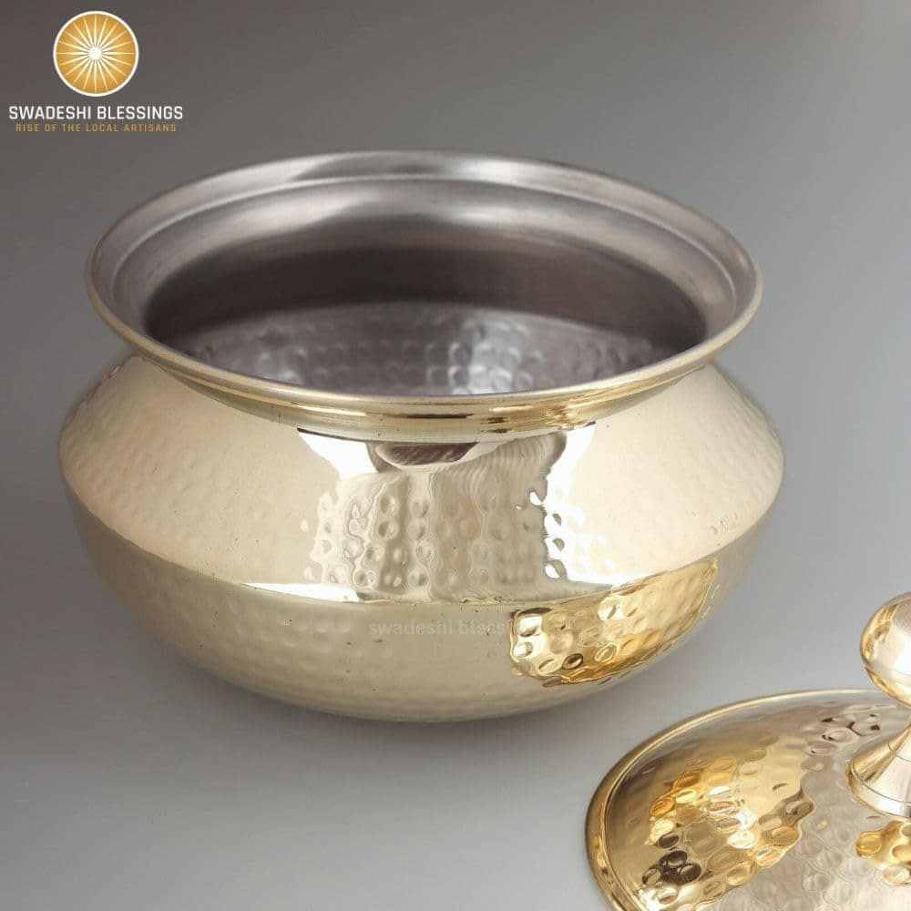 Swadeshi Blessings Panela Handi de latão exclusiva para cozi... - Image 2