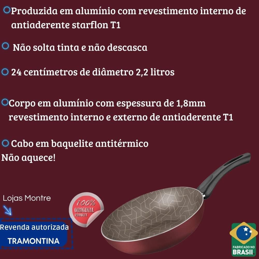 Kit 2 Frigideira Tramontina Antiaderente Tamanhos 24"/28" Co... - Image 5