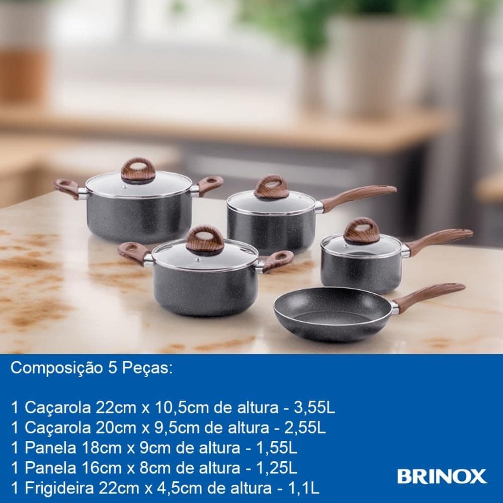 Conjunto de Panelas com 5Pçs de Indução, Ceramic Life Smart ... - Image 6