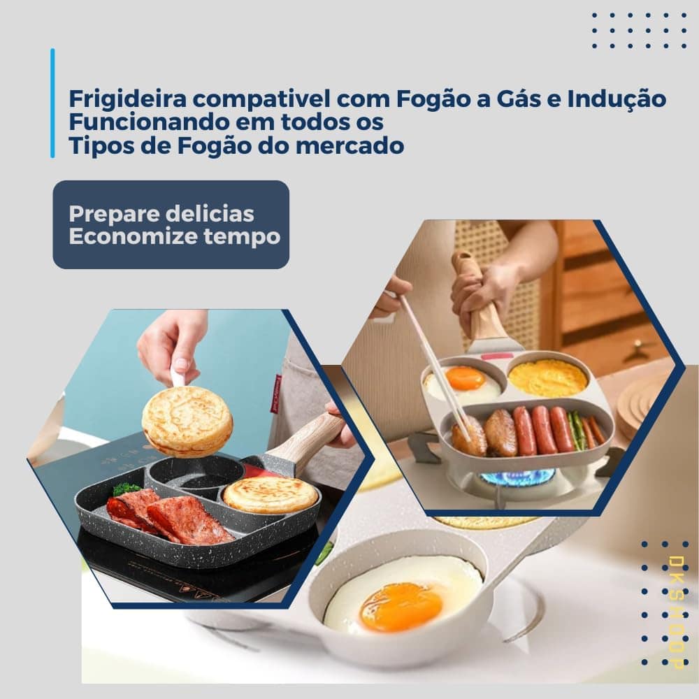 Frigideira Panela Ovo 3 em 1 Partes Antiaderente Indução Par... - Image 3