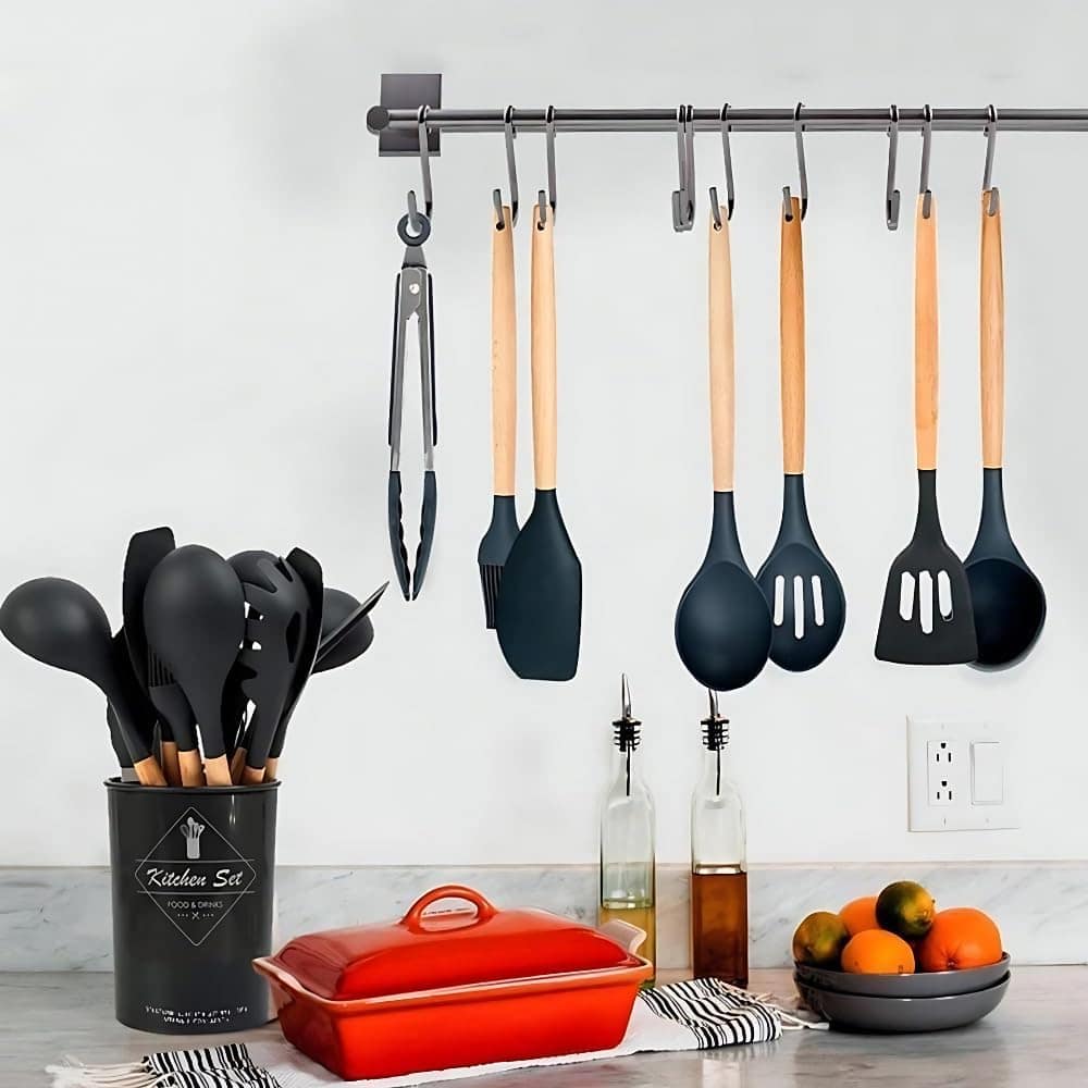 Kit- JOGO De 12 Peças - Utensílios De Cozinha Em Silicone E ... - Image 2