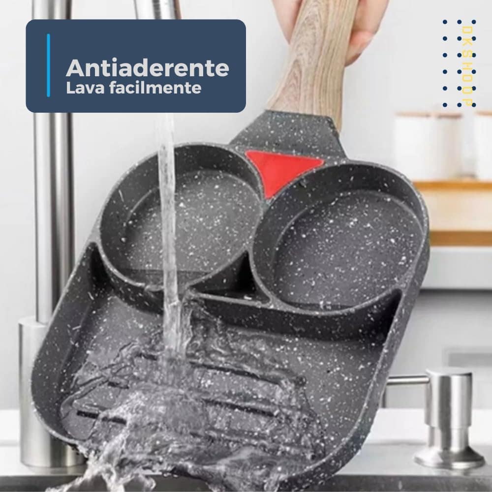 Frigideira Panela Ovo 3 em 1 Partes Antiaderente Indução Par... - Image 6