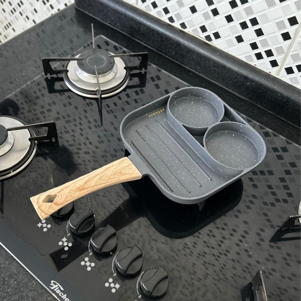 Frigideira Panela Ovo 3 em 1 Partes Antiaderente Indução Par... - Image 2