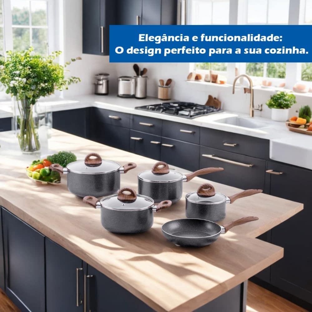 Conjunto de Panelas com 5Pçs de Indução, Ceramic Life Smart ... - Image 2