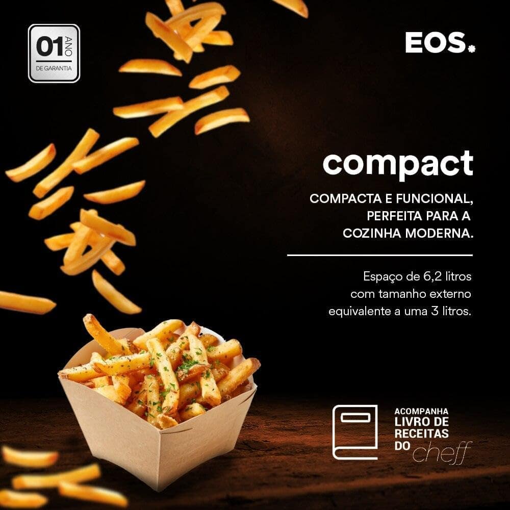 Fritadeira Sem Óleo Air Fryer Eos Chef Gourmet 6.2 Litros Co... | É bom mesmo? Descubra antes de comprar - Image 5