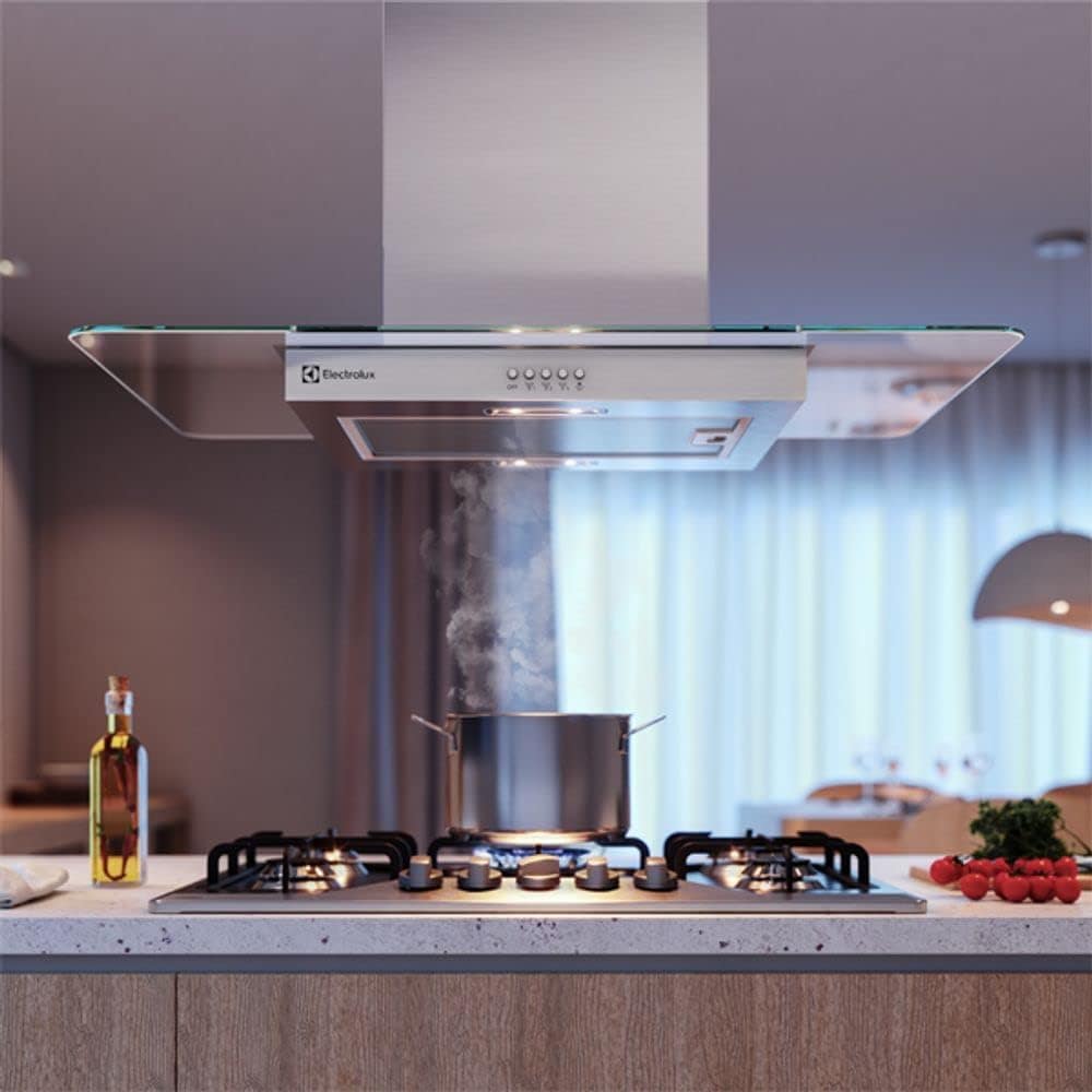Coifa de Ilha Electrolux 90cm Vidro com Luz de Led Efficient... - Image 8