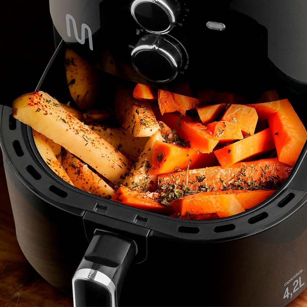 Fritadeira Elétrica Air Fryer 4,2L 1500W 127V Preto Multi - ... | É bom mesmo? Descubra antes de comprar - Image 3