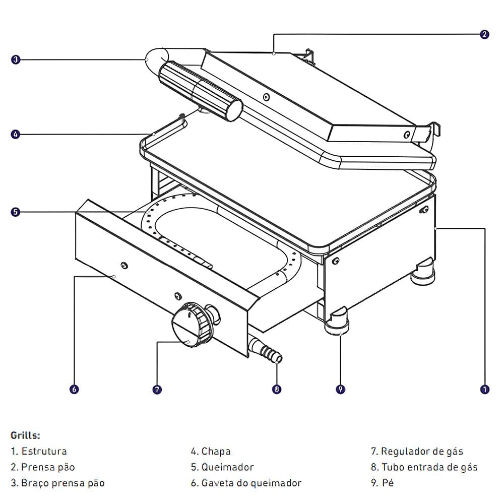 Sanduicheira Grill À Gás Chapa Para Lanches PR350G ProGás - Image 5