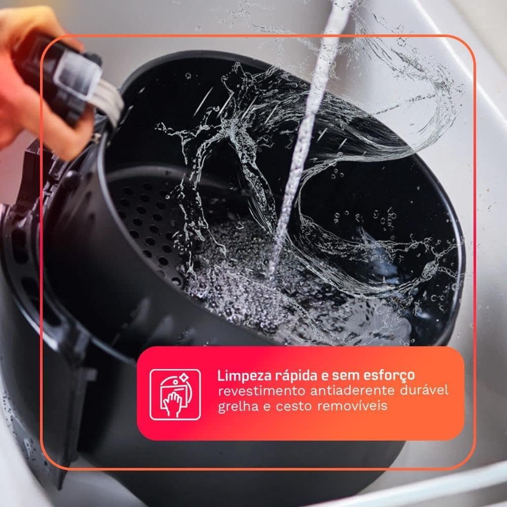 Fritadeira Sem Óleo AirFryer HQ 4,8 litros Digital Preto HQ-... | É bom mesmo? Descubra antes de comprar - Image 8