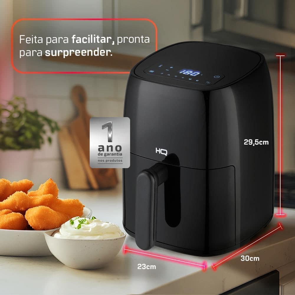Fritadeira Sem Óleo AirFryer HQ 4,8 litros Digital Preto HQ-... | É bom mesmo? Descubra antes de comprar - Image 9