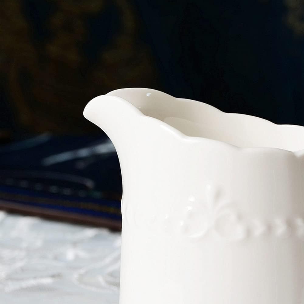 Sizikato Jarra de porcelana branca com alça, jarra de creme ... - Image 6