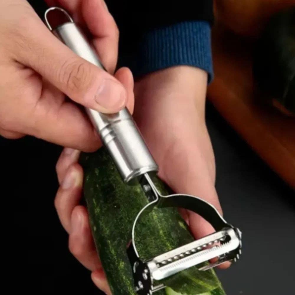 Kit Cortador Ralador Fatiador 3 Em 1 Legumes Inox - Image 5