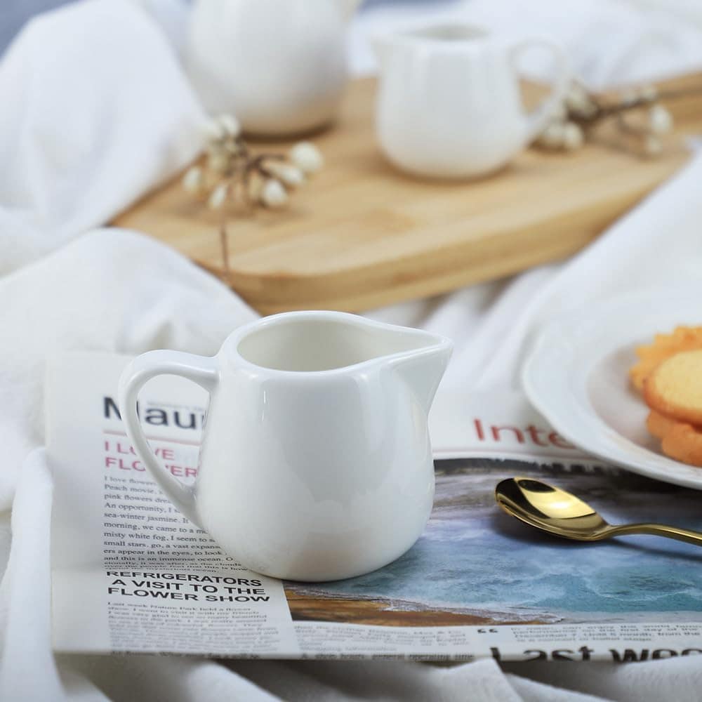 Sizikato 2 mini cremes clássicos de cerâmica branca pura com... - Image 4