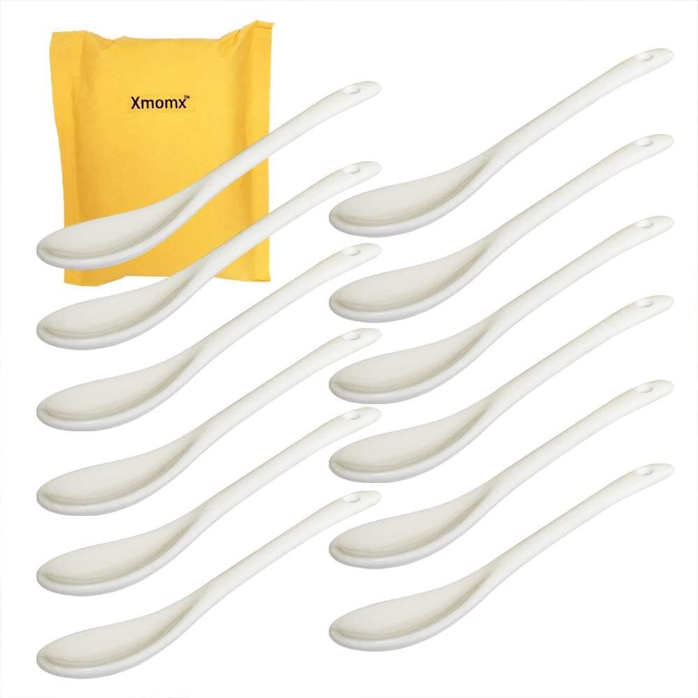 Colheres de Ovo de Porcelana Xmomx 12 peças Colheres de Cerâ...