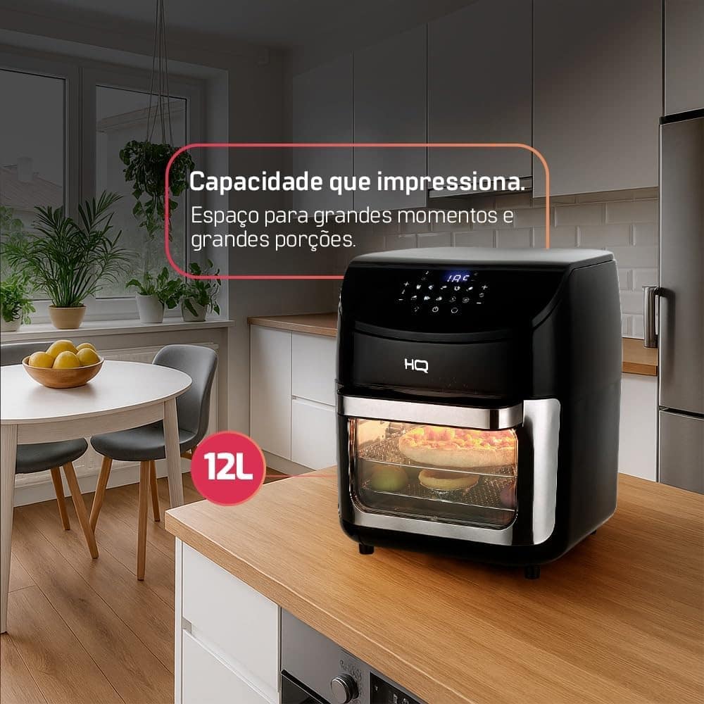 Fritadeira Sem Óleo AirFryer Oven HQ 5 em 1 12 litros Digita... | É bom mesmo? Descubra antes de comprar - Image 8