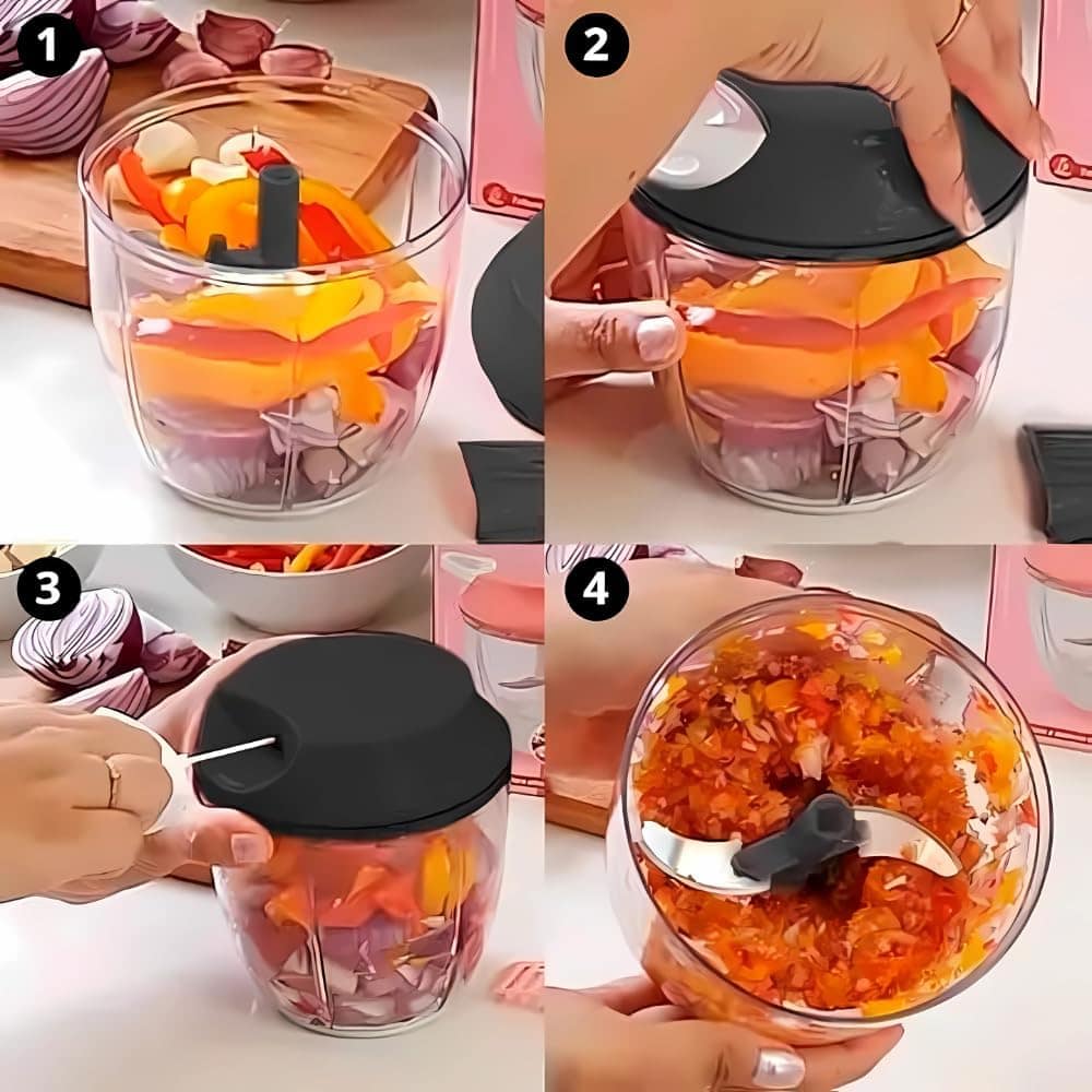 Processador Manual De Alimentos, Triturador Portátil Com 5 L... - Image 5