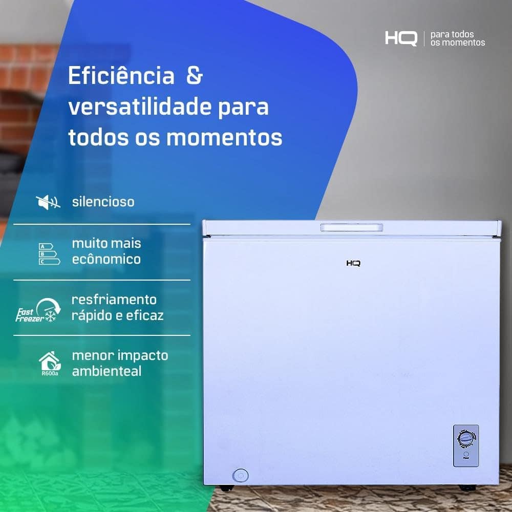 Freezer e Conservador Horizontal HQ 260 Litros Branco HQ-260... - Image 6