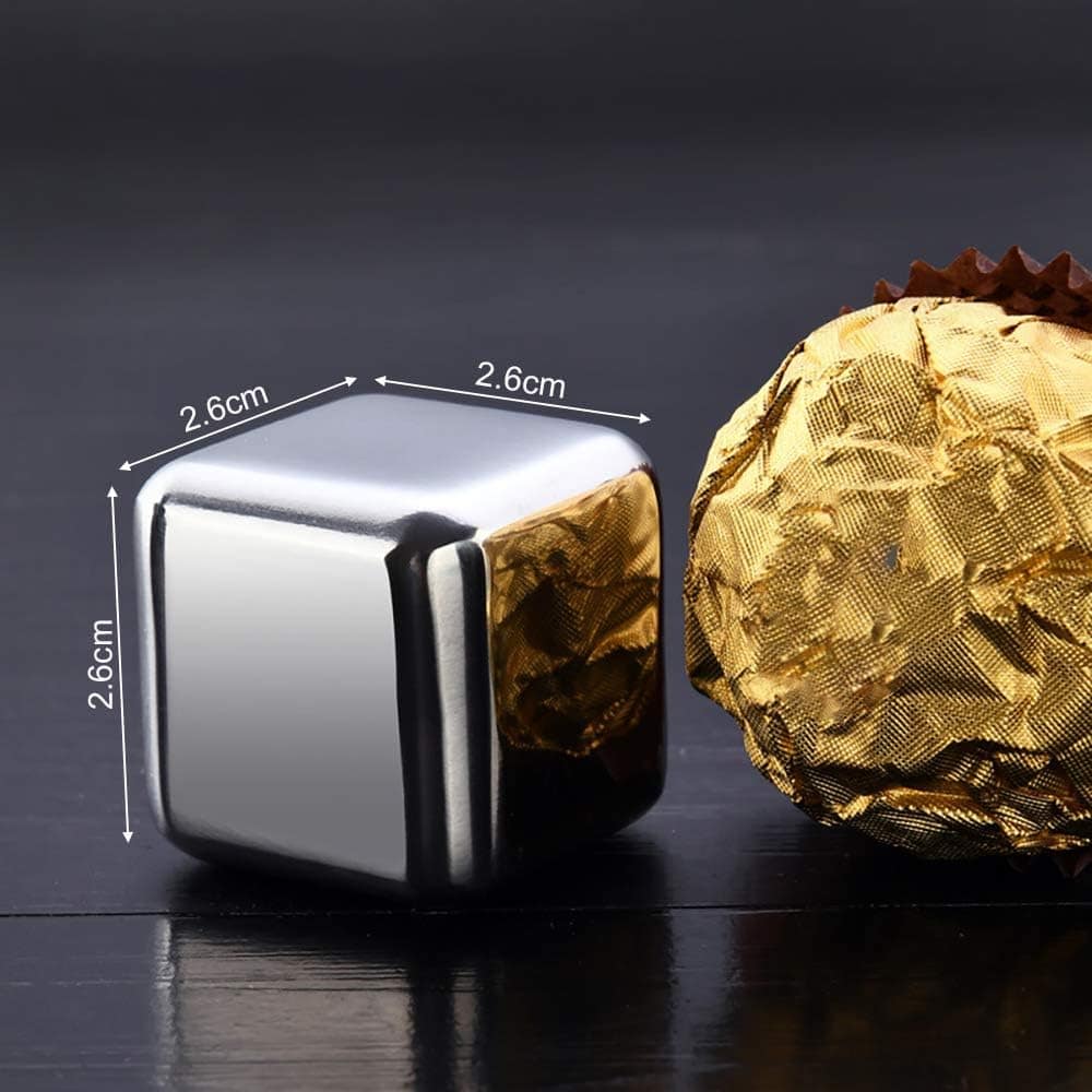 Loijon 8 pcs Reutilizável Cubos De Gelo Em Aço Inoxidável Pe... - Image 7