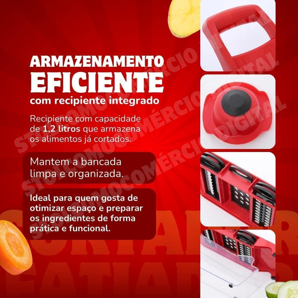 TopLar Cortador Fatiador e Ralador de Legumes Multifuncional... - Image 2