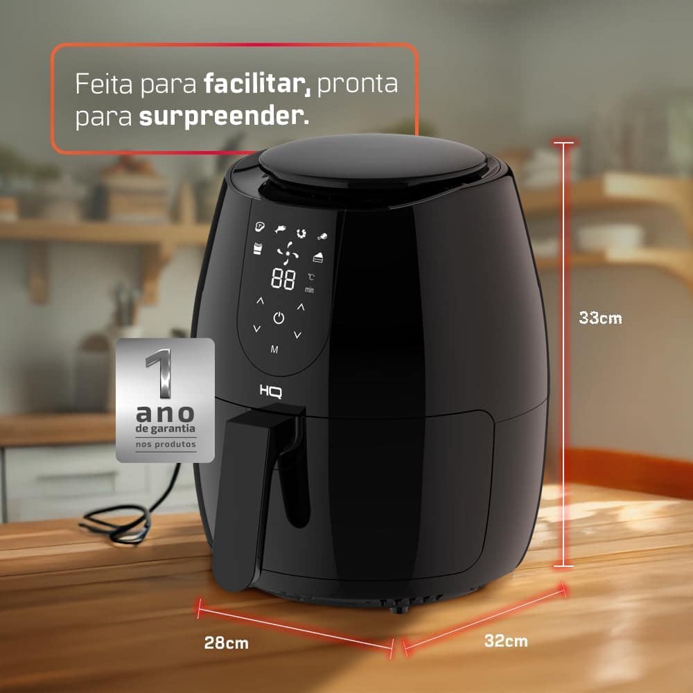 Fritadeira Sem Óleo AirFryer HQ 5 litros Digital Preto HQ-AF... | É bom mesmo? Descubra antes de comprar - Image 8