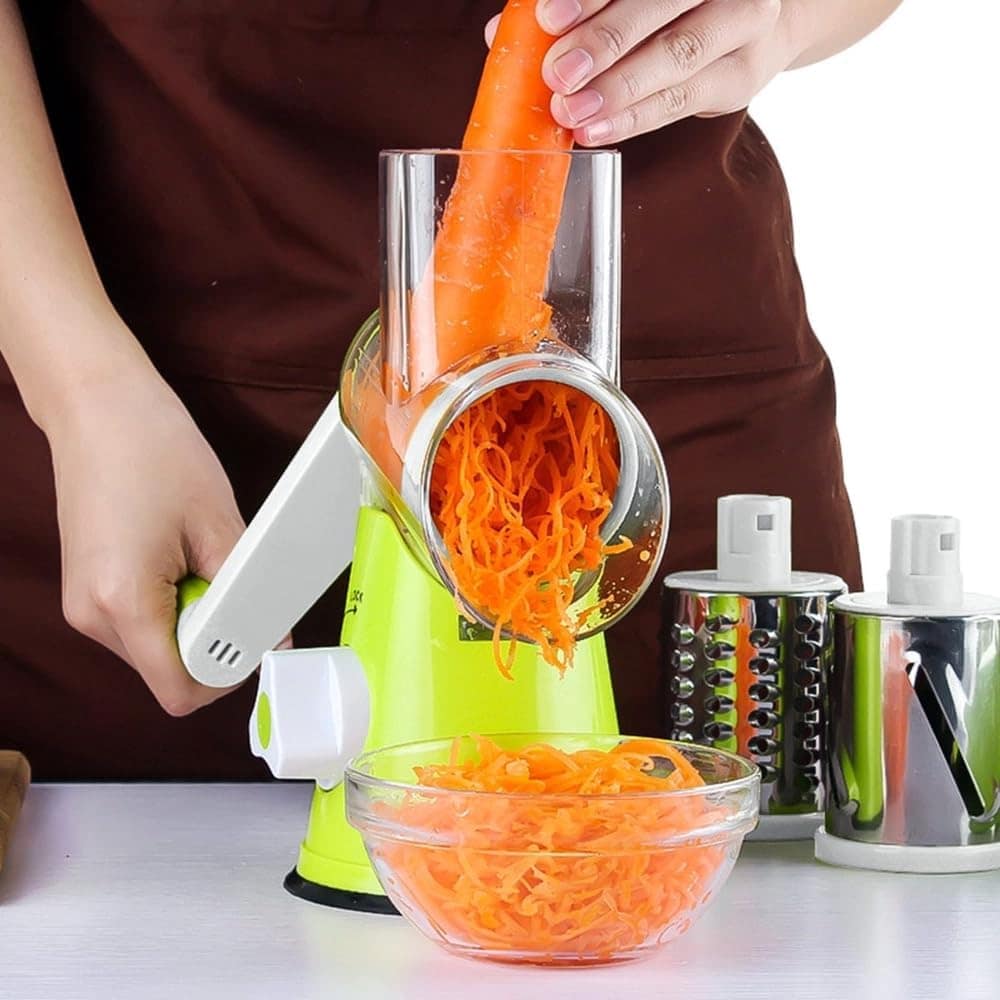 Cortador e Ralador Multiuso, Manual, 3 Em 1, Fatiador de Leg... - Image 3