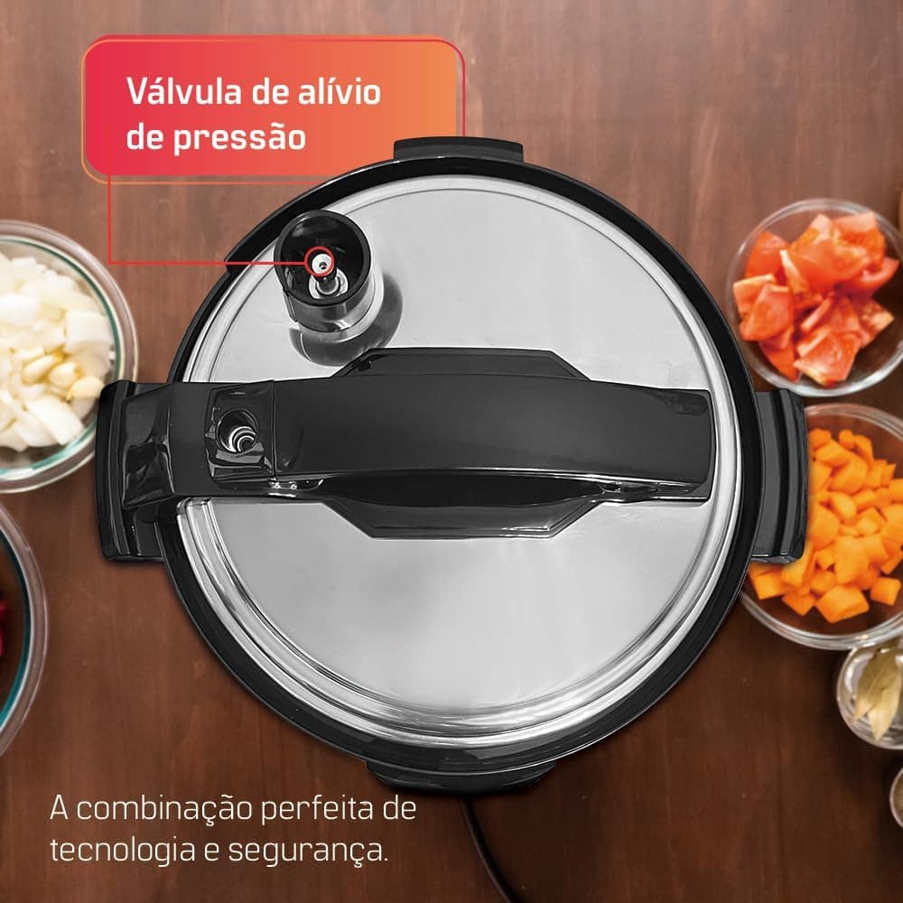Panela de Pressão Elétrica Multifuncional HQ 5 Litros Inox H... - Image 6
