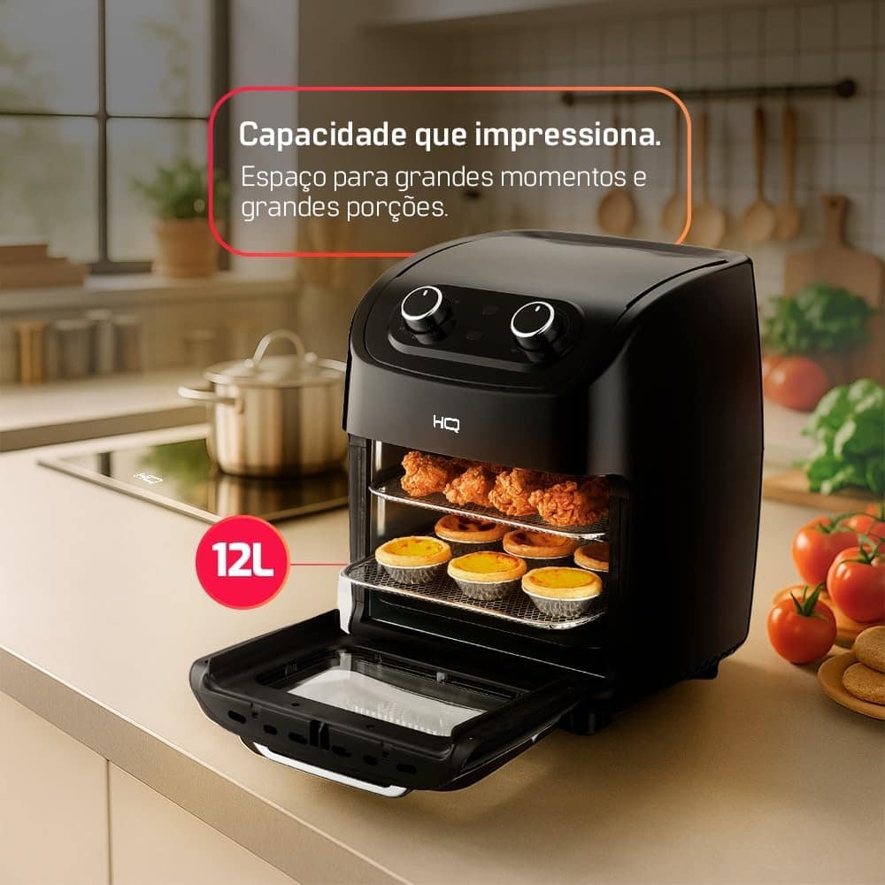 Fritadeira Sem Óleo AirFryer Oven HQ 12 litros 3 em 1 Mecâni... | É bom mesmo? Descubra antes de comprar - Image 6