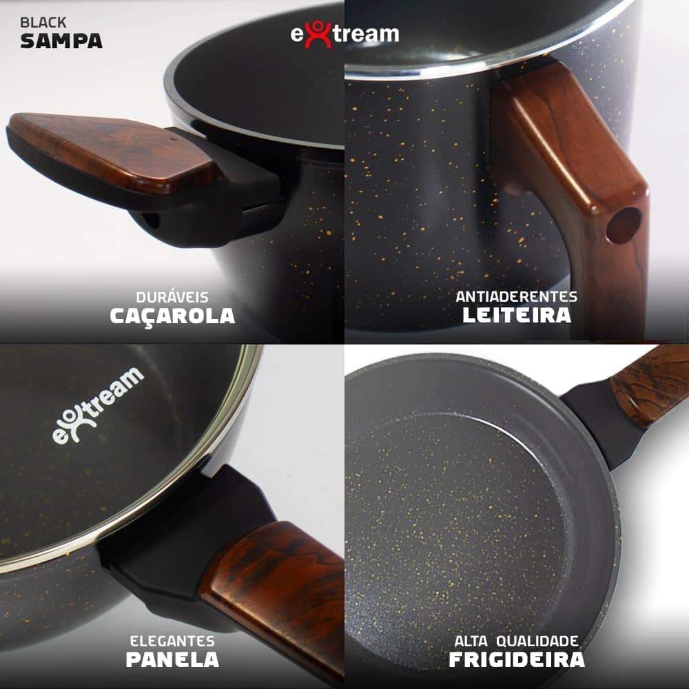 Jogo de Panelas Revestimento Ceramica Indução 11 peças Extre... - Image 8