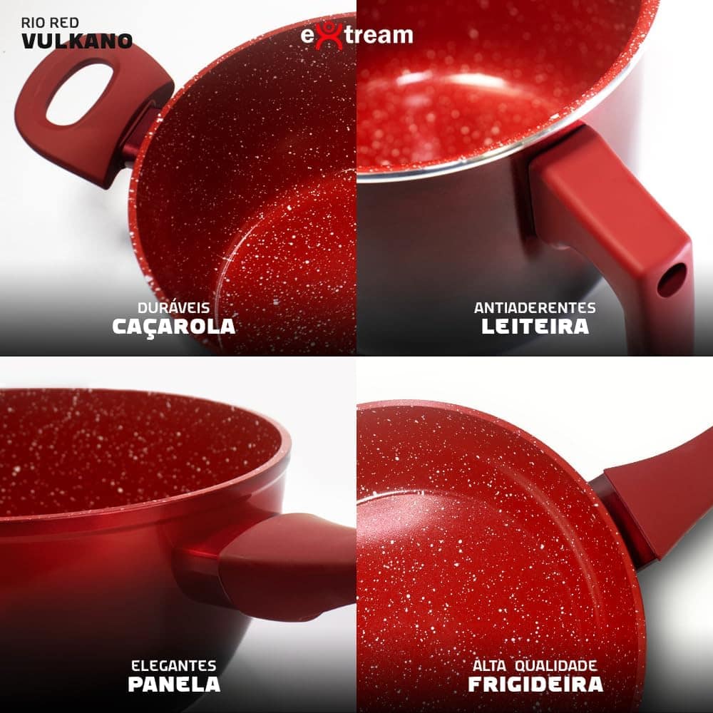 Jogo de Panelas Revestimento Ceramica Indução 11 peças Extre... - Image 6