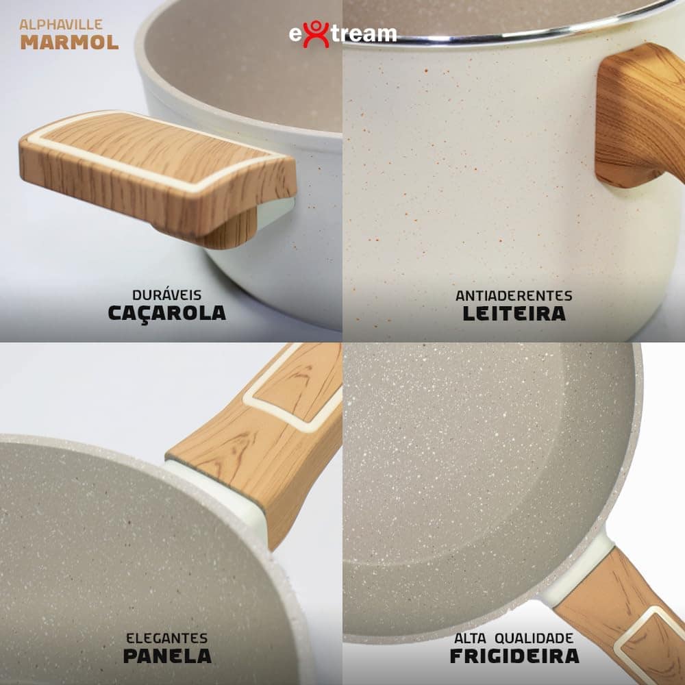 Jogo de Panelas Revestimento Ceramica Indução 11 peças Extre... - Image 9