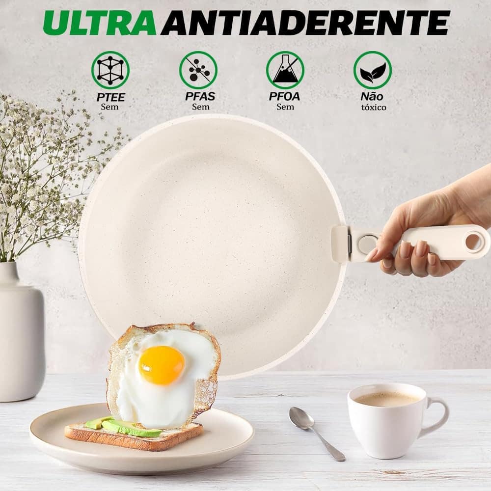 Panela Ceramica 5 Peças, Conjunto de Panelas de Cerâmica Pun... - Image 2