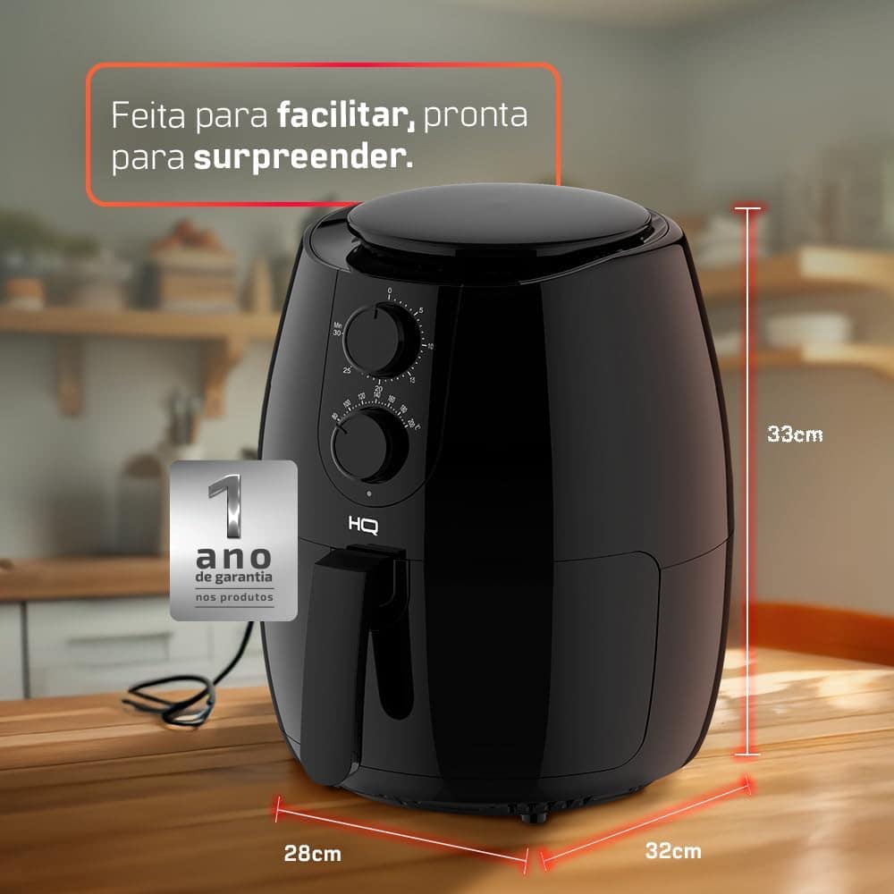 Fritadeira Sem Óleo AirFryer HQ 5 litros Preto HQ-AF5LMP (12... | É bom mesmo? Descubra antes de comprar - Image 9