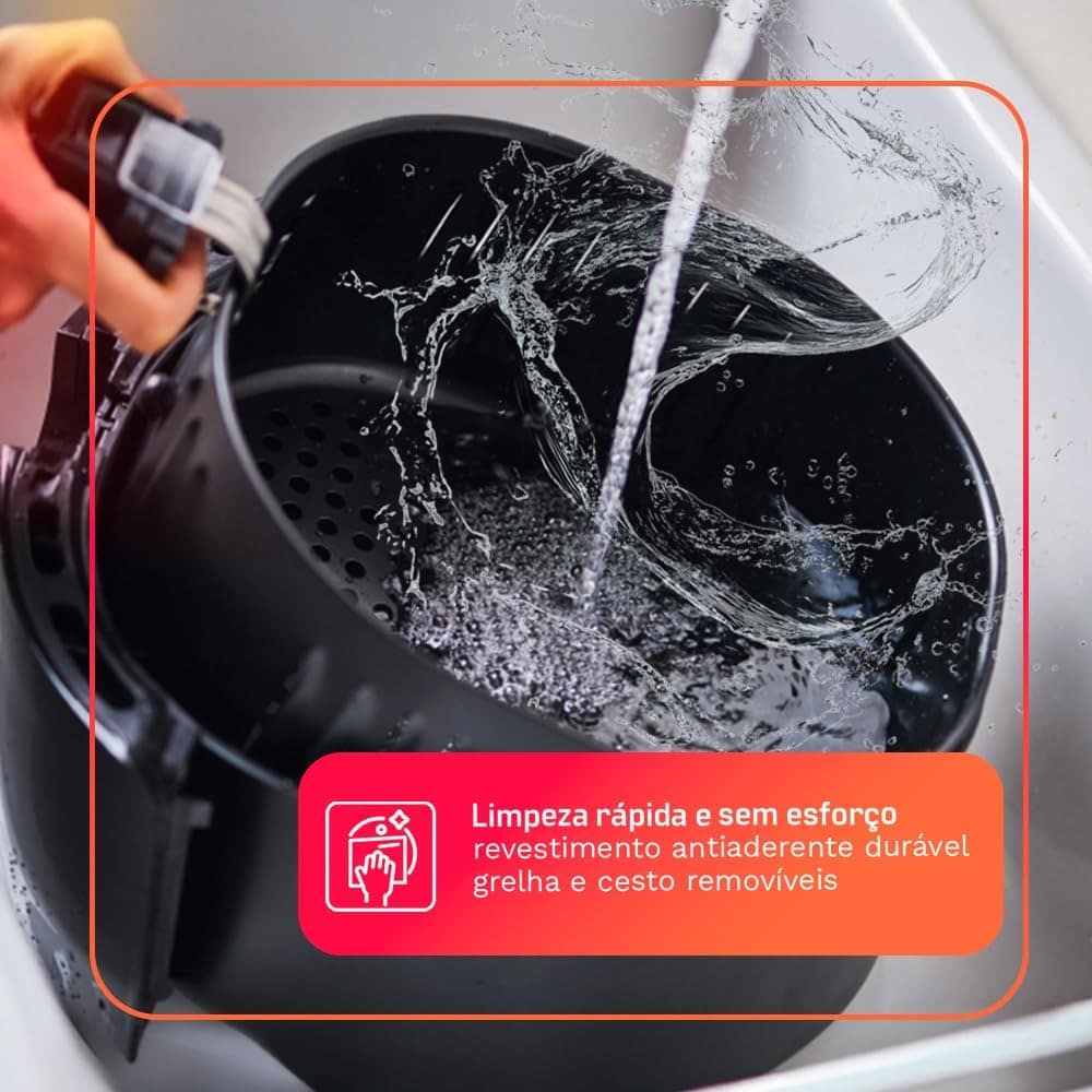 Fritadeira Sem Óleo AirFryer HQ 5 litros Preto HQ-AF5LMP (12... | É bom mesmo? Descubra antes de comprar - Image 8