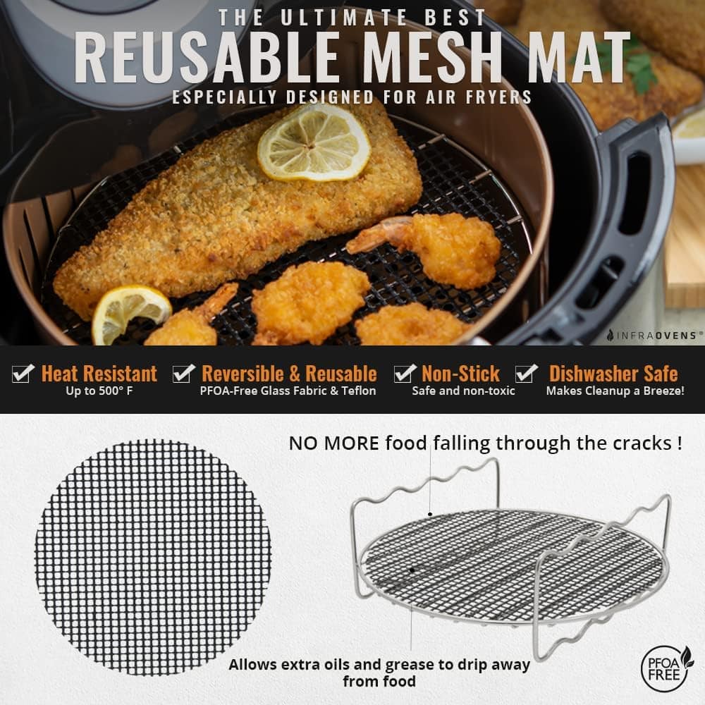 Acessórios Air Fryer Rack de 18,5 cm com espetos para camada... | É bom mesmo? Descubra antes de comprar - Image 5