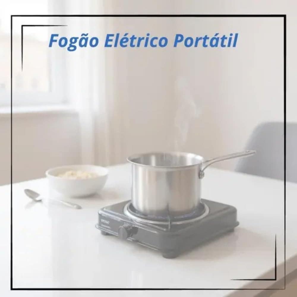 Fogão Elétrico Portátil por Indução 1 Boca 1000W 220V com 5 ... - Image 4