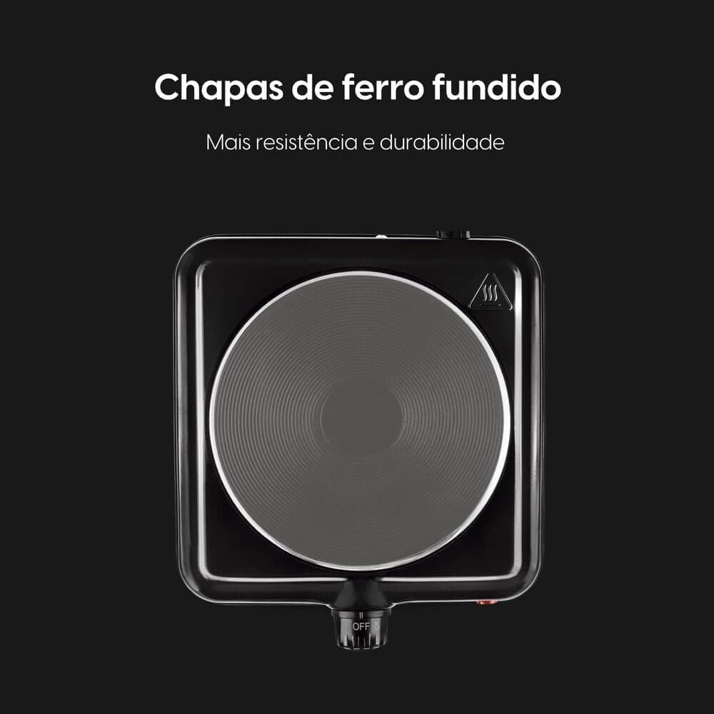 Fogão Elétrico Portátil Por Indução 1 Boca, 220V, 1000W, 5 O... - Image 2