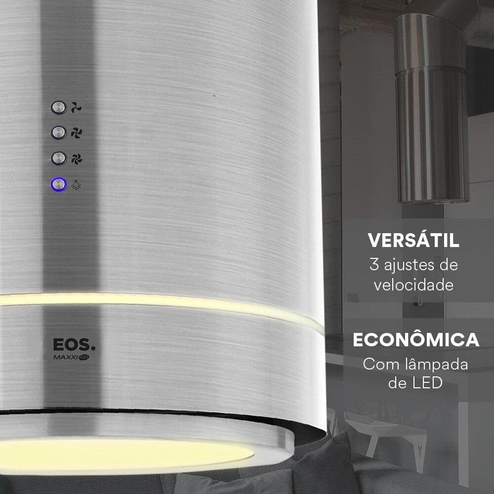 Coifa e Depurador de Ilha Eos 38cm Maxxi Air Redonda Inox 12... - Image 4