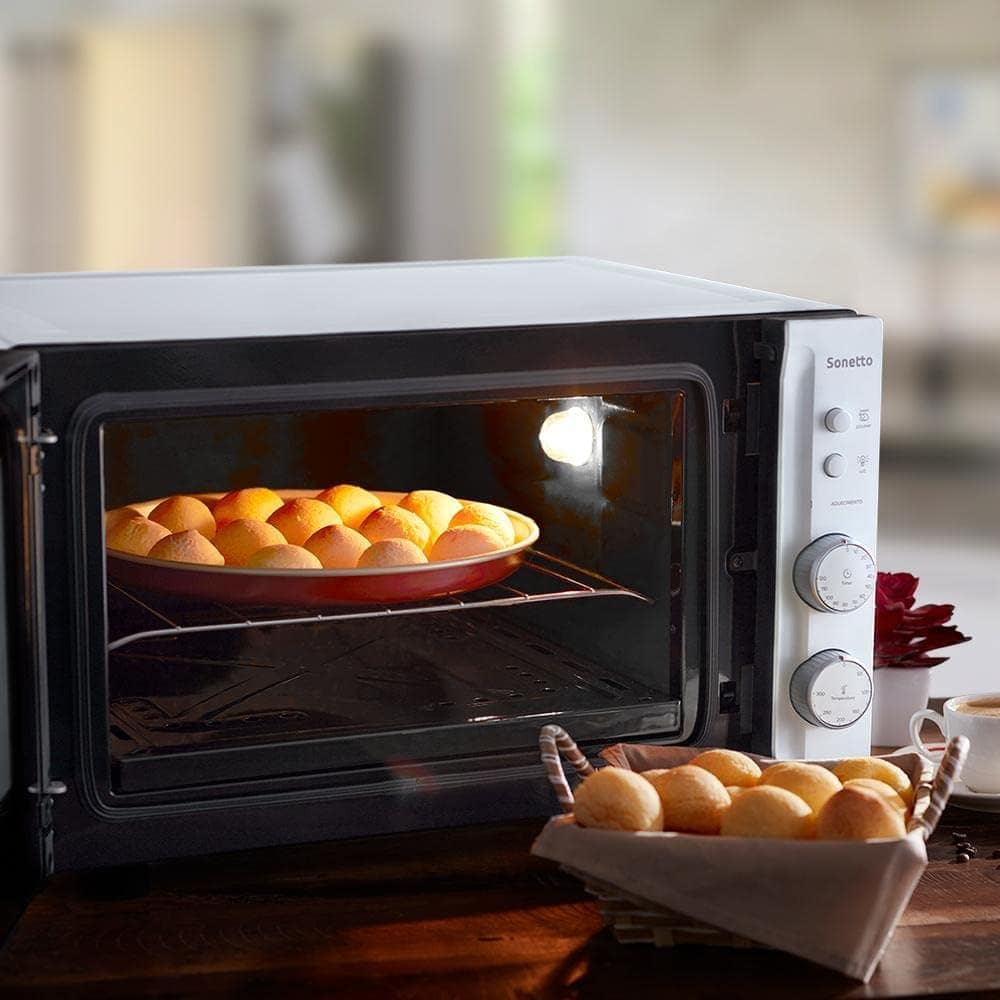 Forno de bancada elétrico com grill 44 litros Sonetto Branco... - Image 2