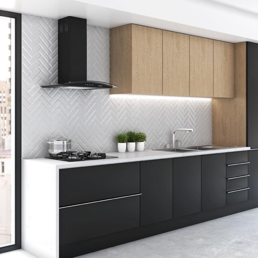 Coifa Nardelli de Parede Clean Vidro Curvo Black 70cm - Image 7