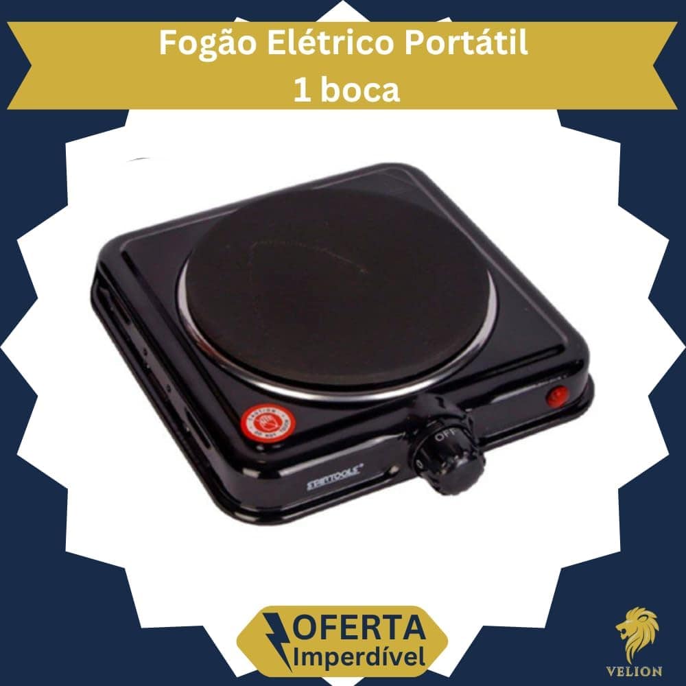Fogão Cooktop Elétrico Uma Boca Portátil Fogareiro Mesa Camp... - Image 2