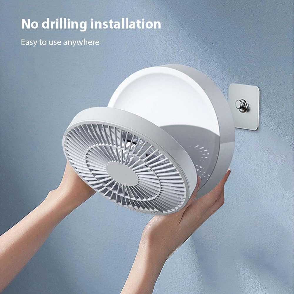 Ventilador de mesa Ventilador de parede Oscilação automática... - Image 7