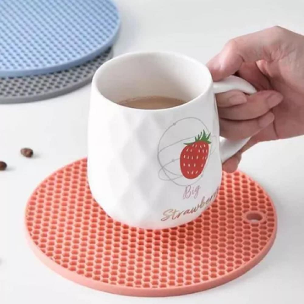 Kit 4 Unidades Descanso De Panela De Silicone Redondo Colors... - Image 4